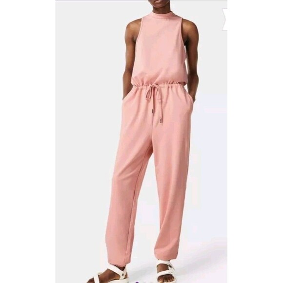 Sweaty Betty Pants - Sweaty Betty | Women’s Size 12 | Kaya Jumpsuit Bloom Pink Drawstring Sleeveless